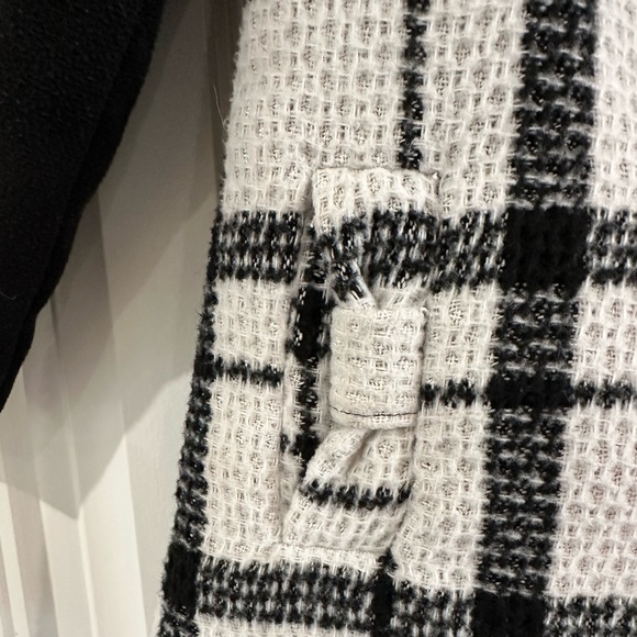 Penelope Mack Black White Pink Wool Blend Coat Size 24 Months - Picture 5 of 10